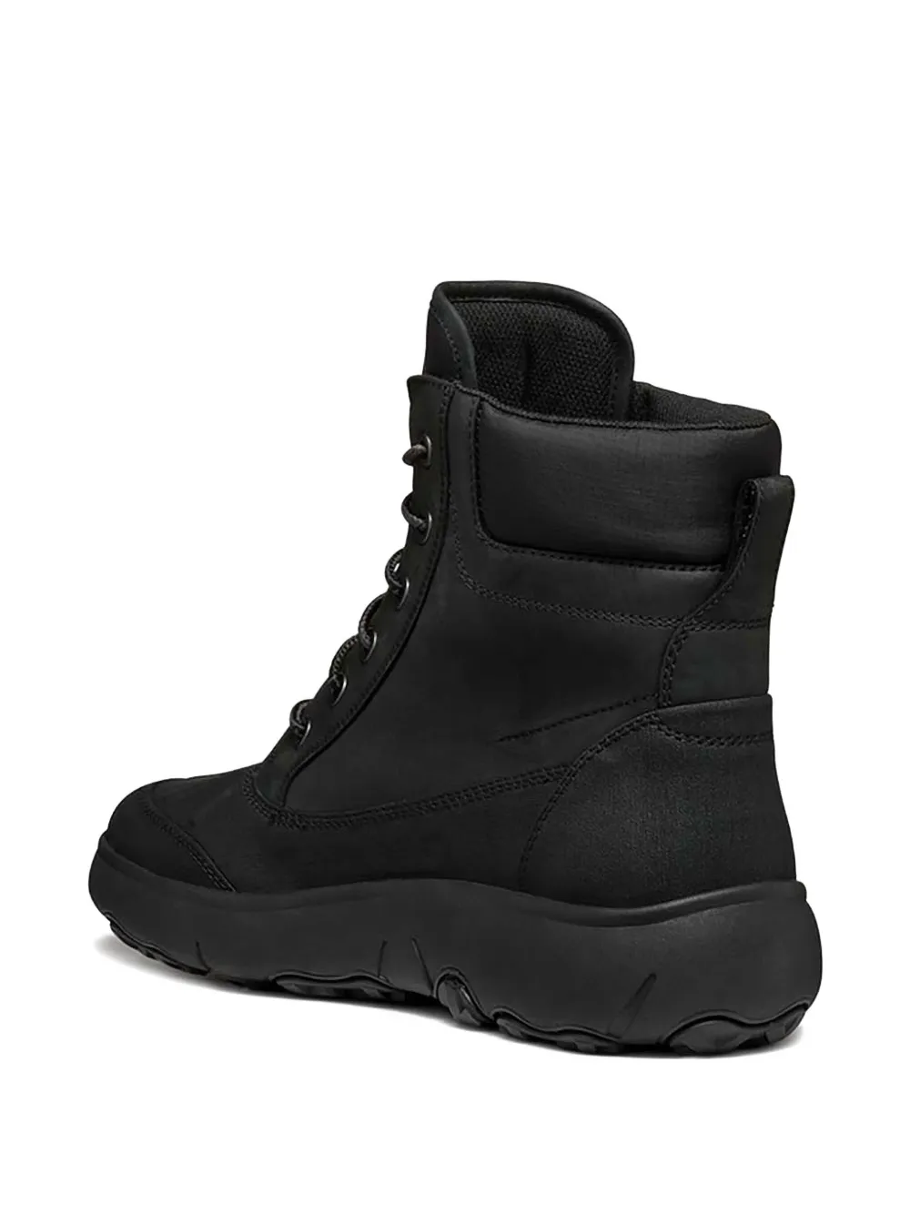 Geox lace-up leather boots Black