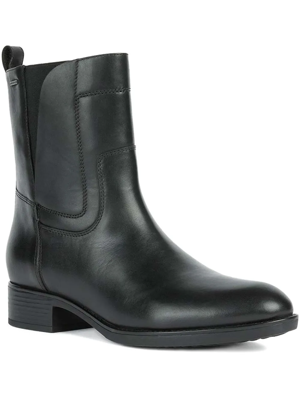 Geox zip-fastening leather boots Black