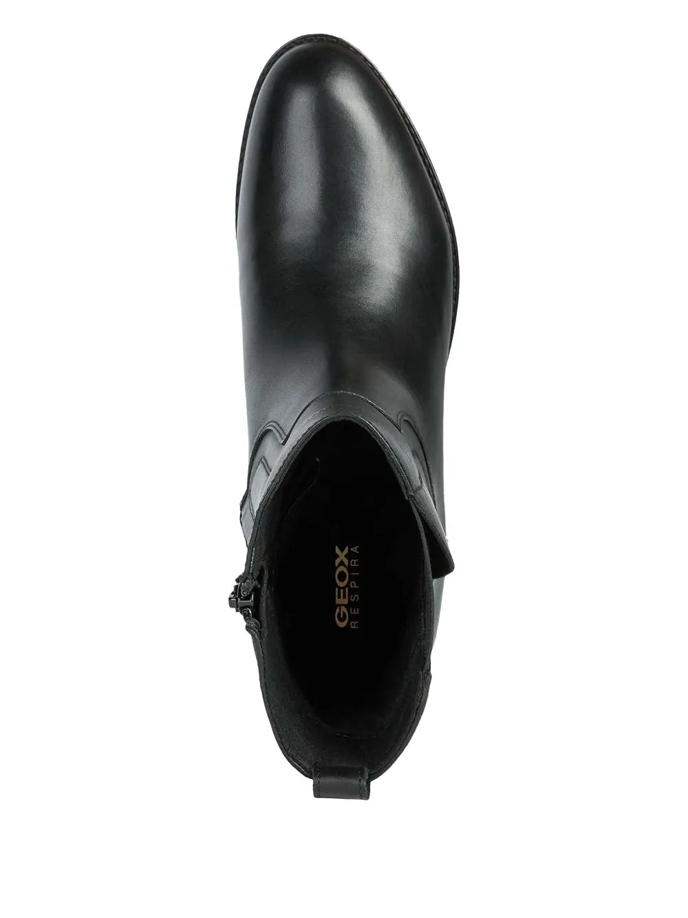Geox zip-fastening leather boots Black