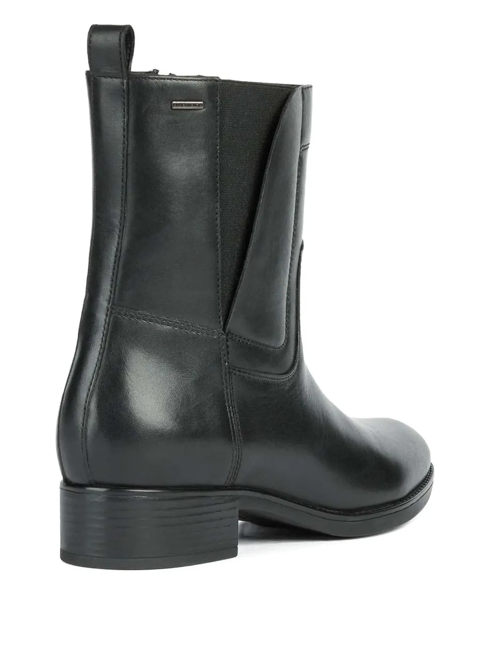 Geox zip-fastening leather boots Black