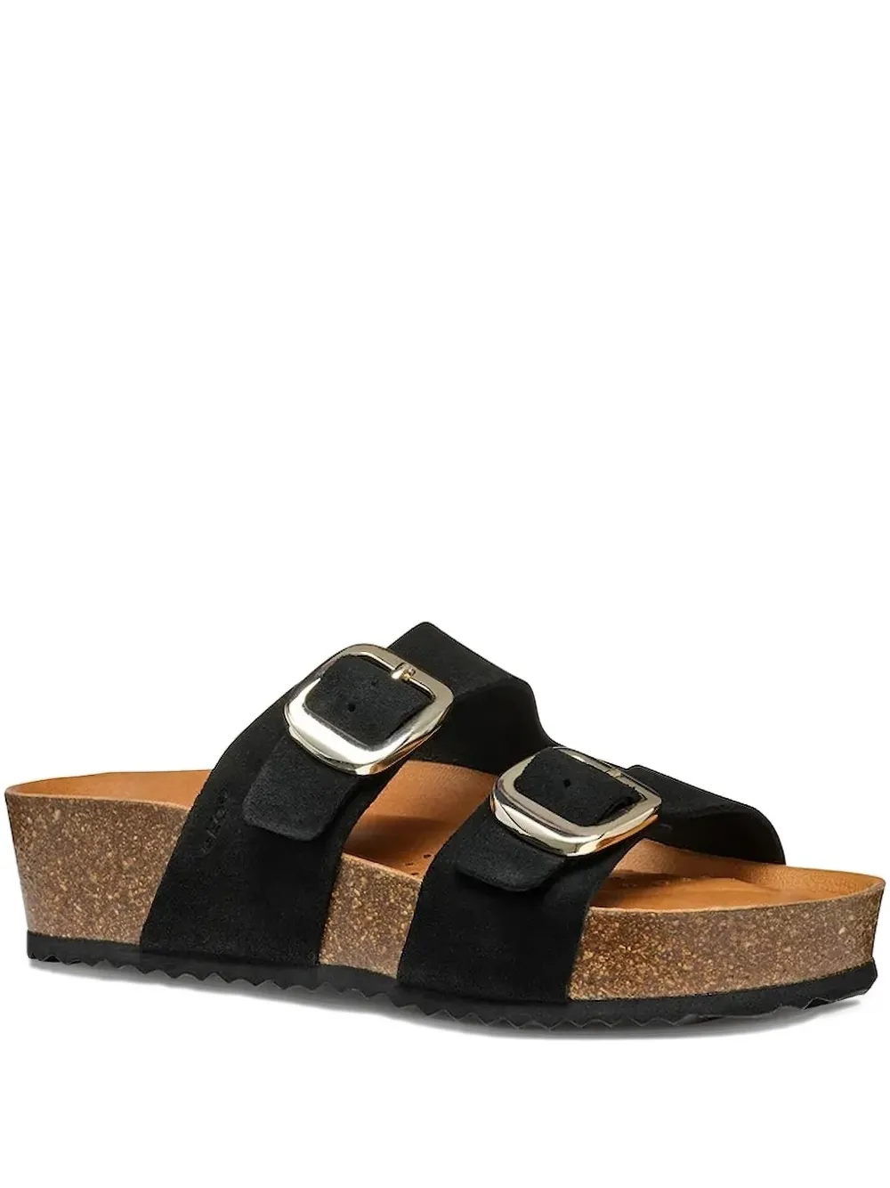 Geox double-buckle slides Black