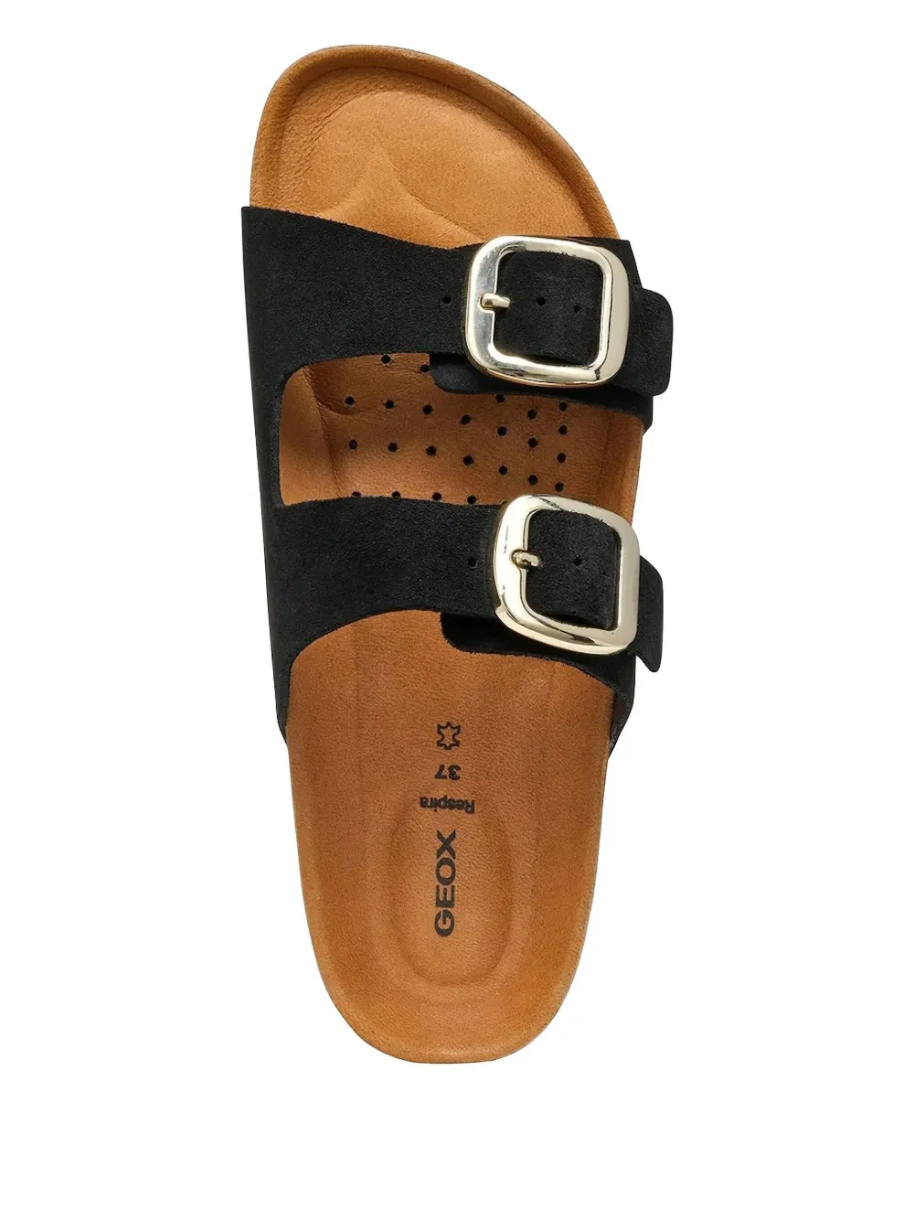 Geox double-buckle slides Black