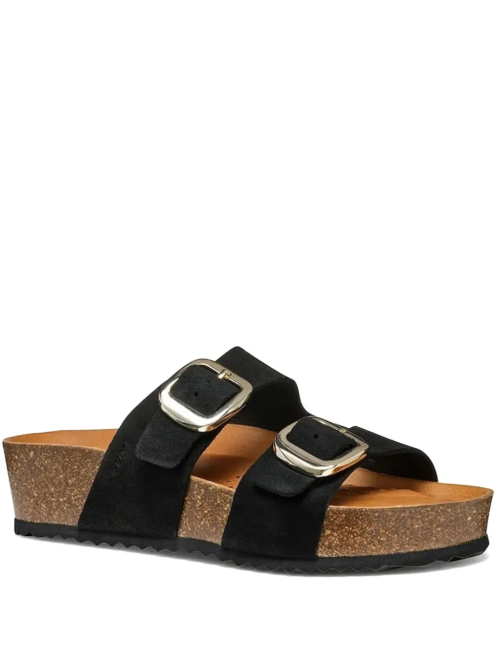 Geox double-buckle slides Black
