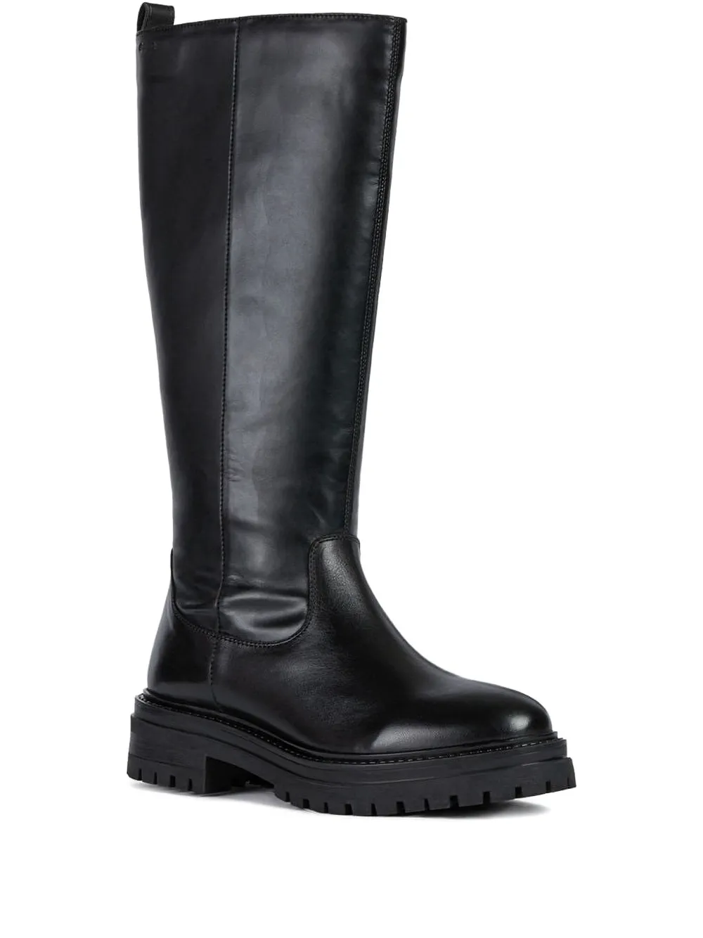 Geox Iridea Zip-detail Leather Boots In Black