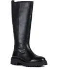 Geox Iridea zip-detail leather boots - Black