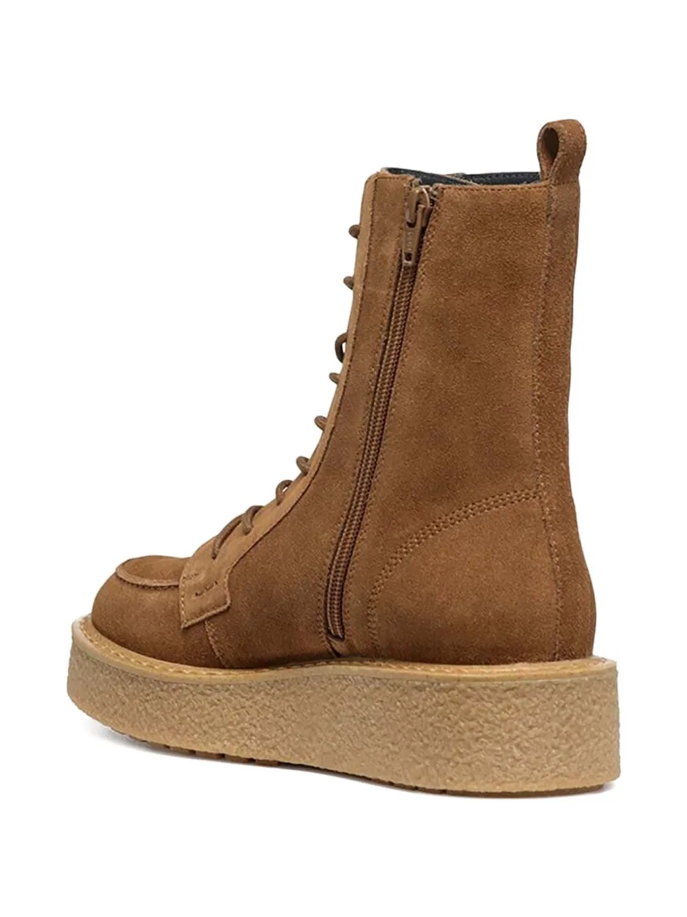 Geox lace-up platform boots Brown