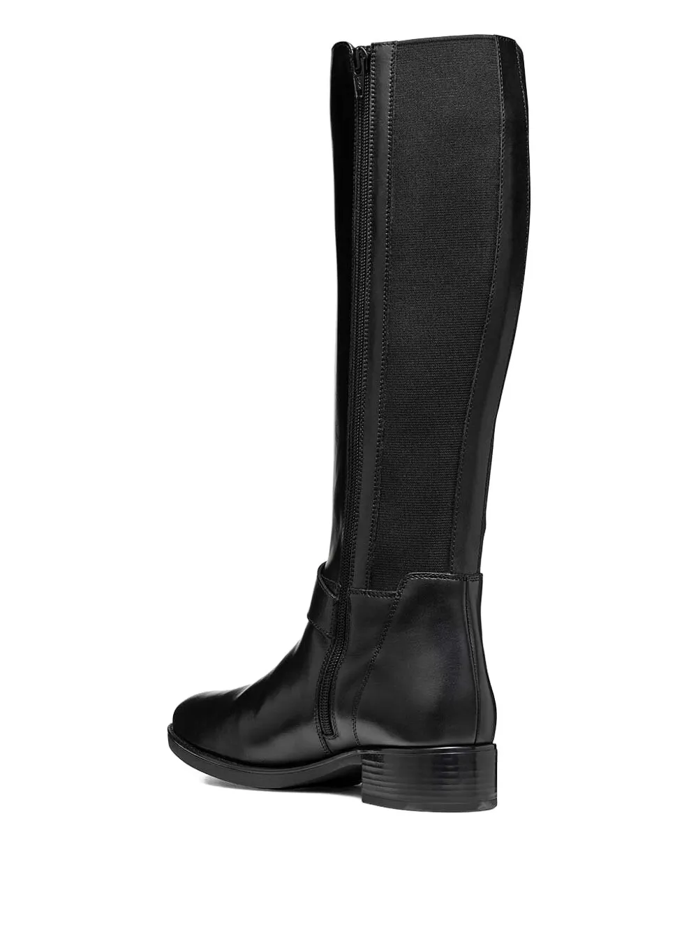 Geox Felicity buckle leather boots Black
