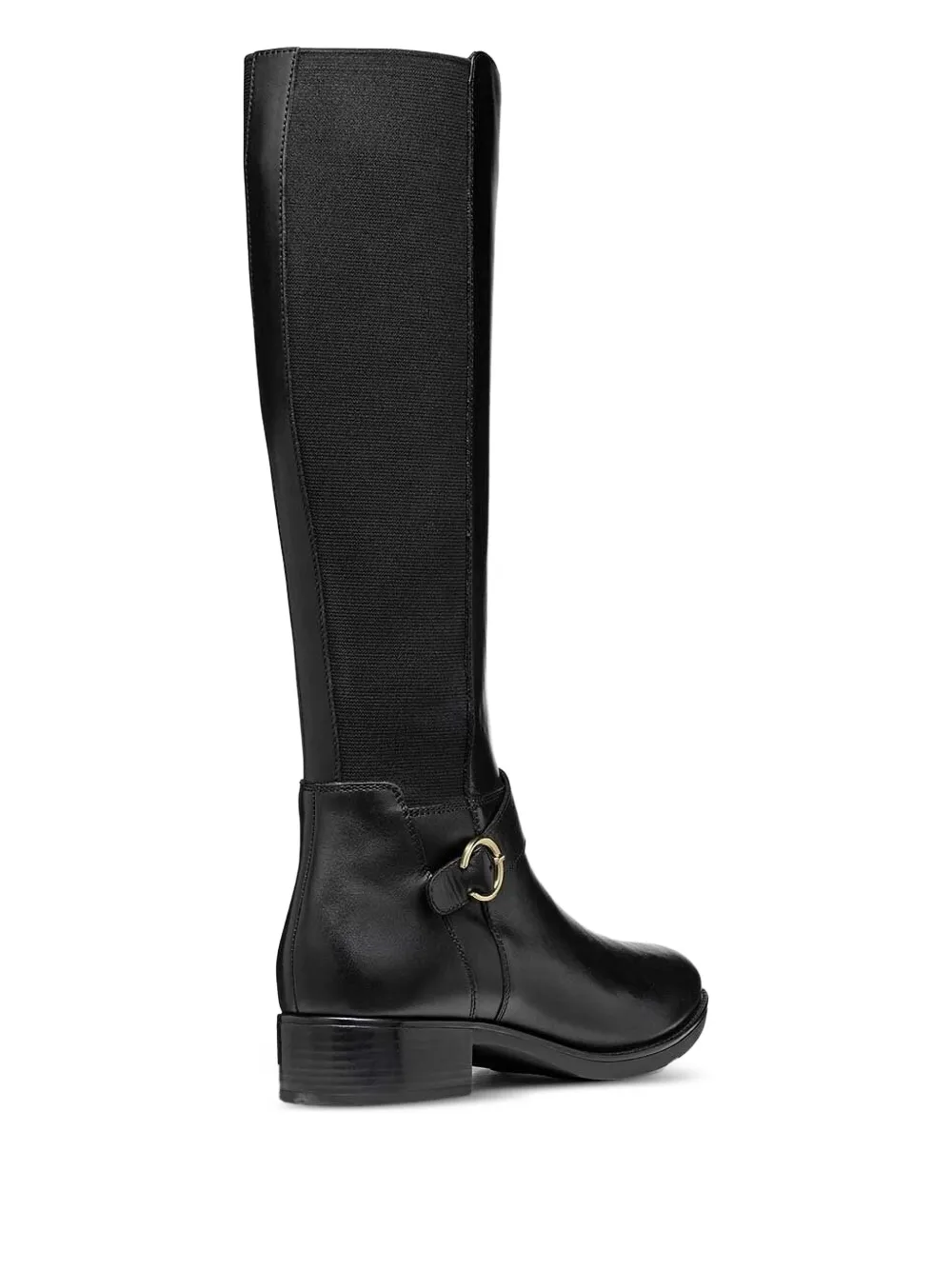 Geox Felicity buckle leather boots Black