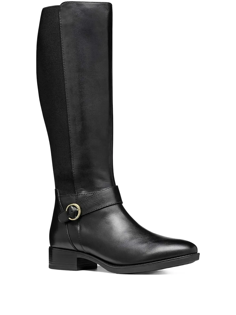 Geox Felicity buckle leather boots Black
