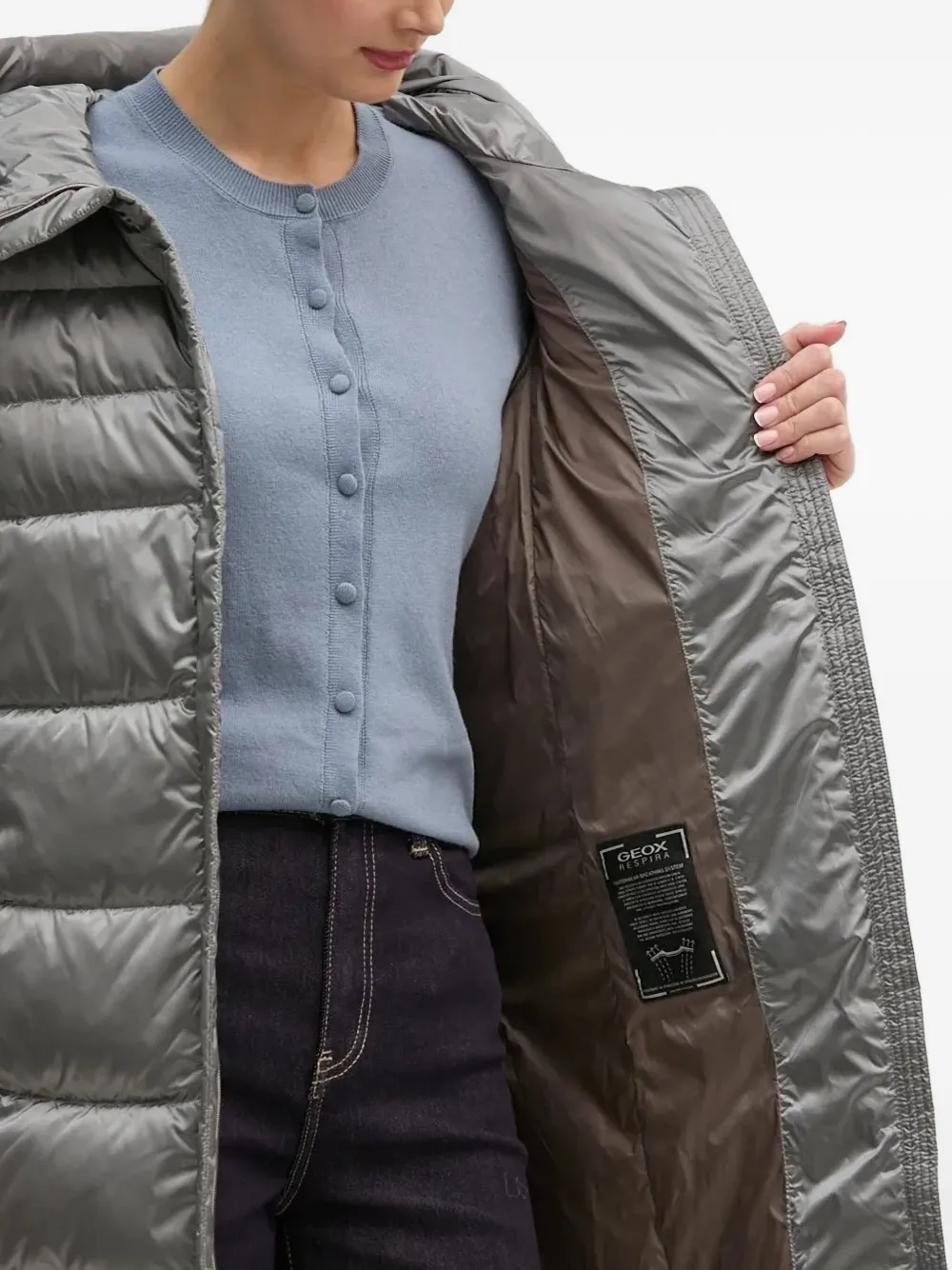 Geox Gevoerd jack met capuchon Grijs
