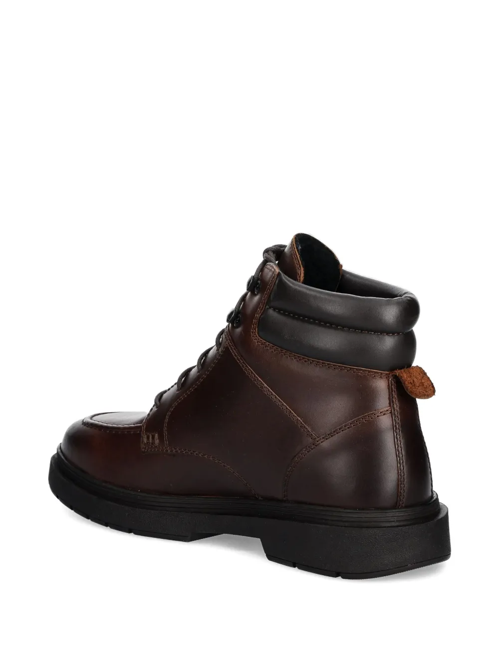 Geox lace-up leather boots Brown