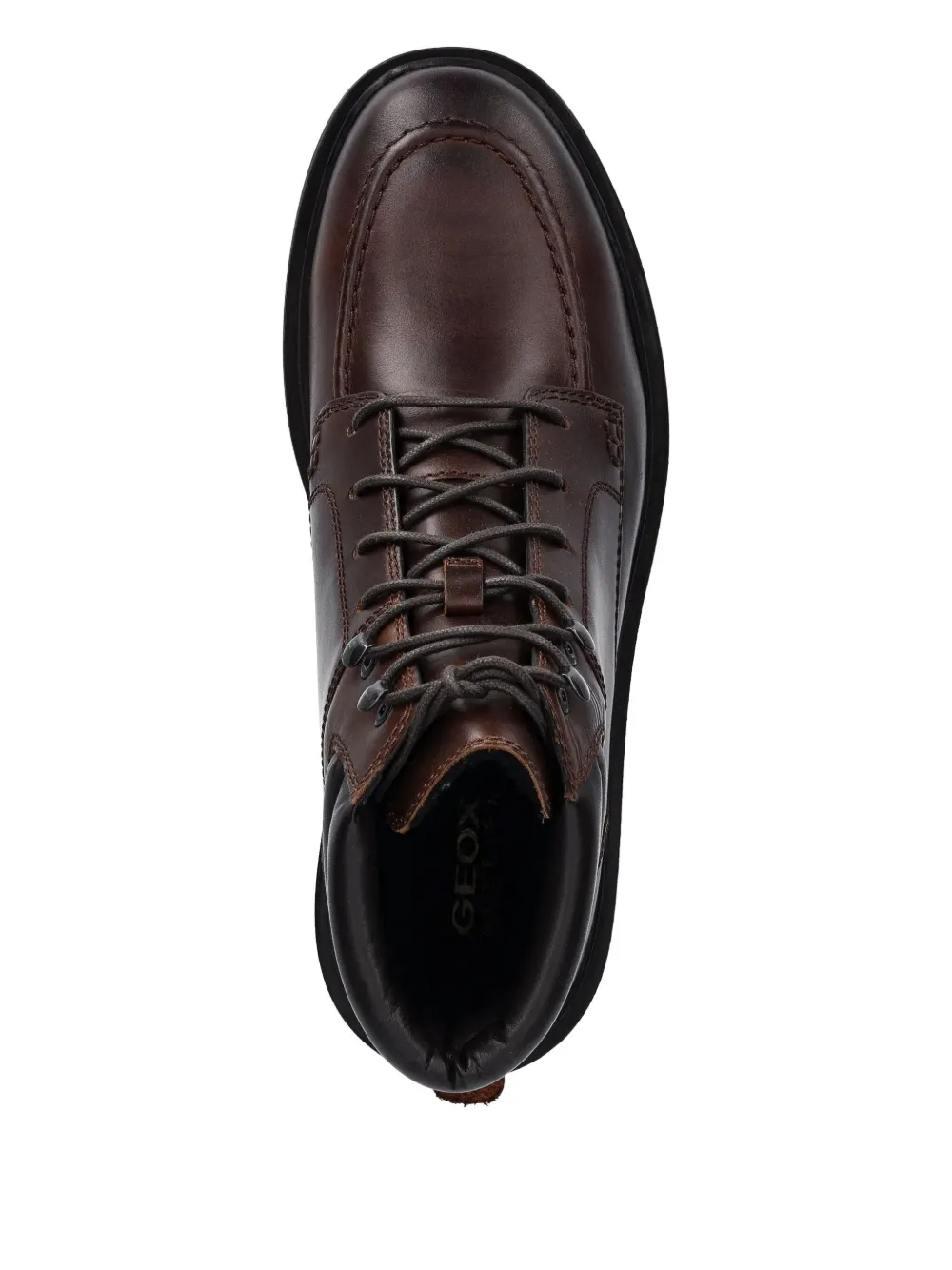 Geox lace-up leather boots Brown