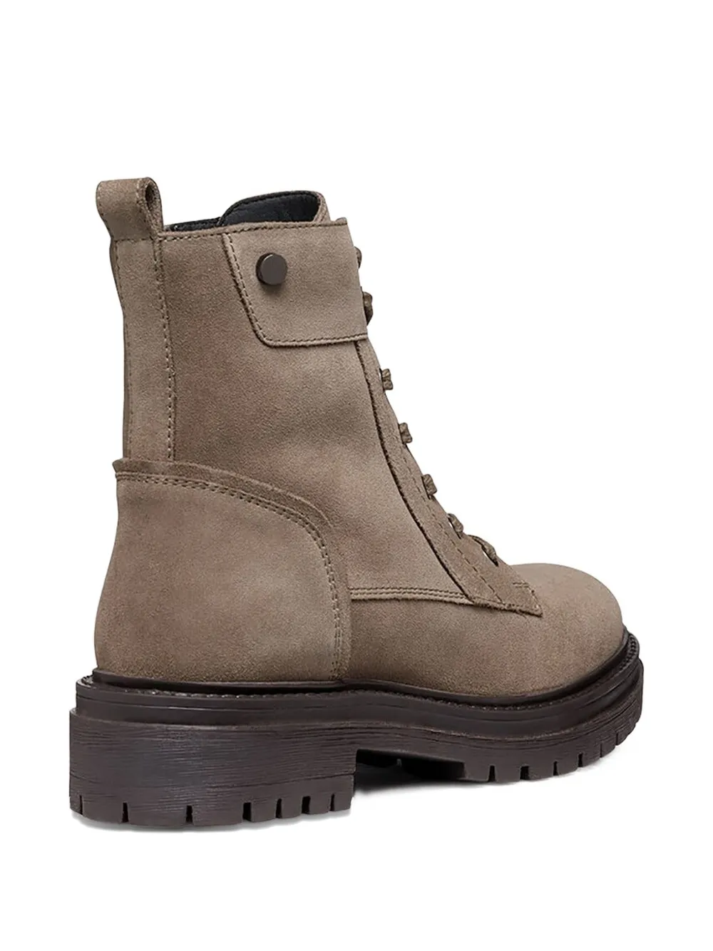 Geox Lace-up Combat Boots In Brown