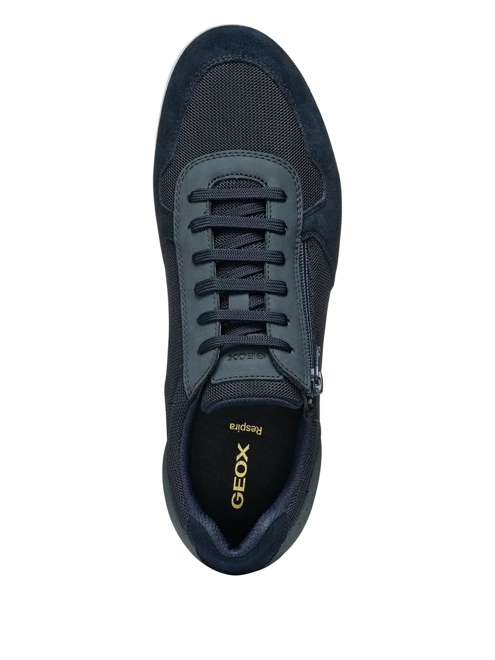 Geox Avery zip-detail mesh sneakers Blauw