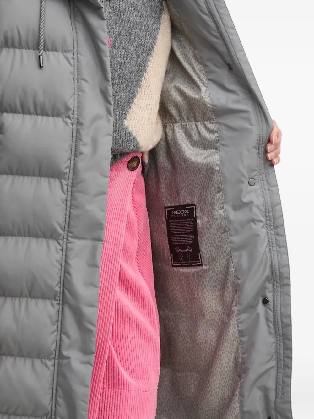 Geox Donsjack met capuchon Grijs
