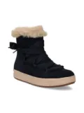 Geox Kids fur-trimmed lace-up boots - Blue