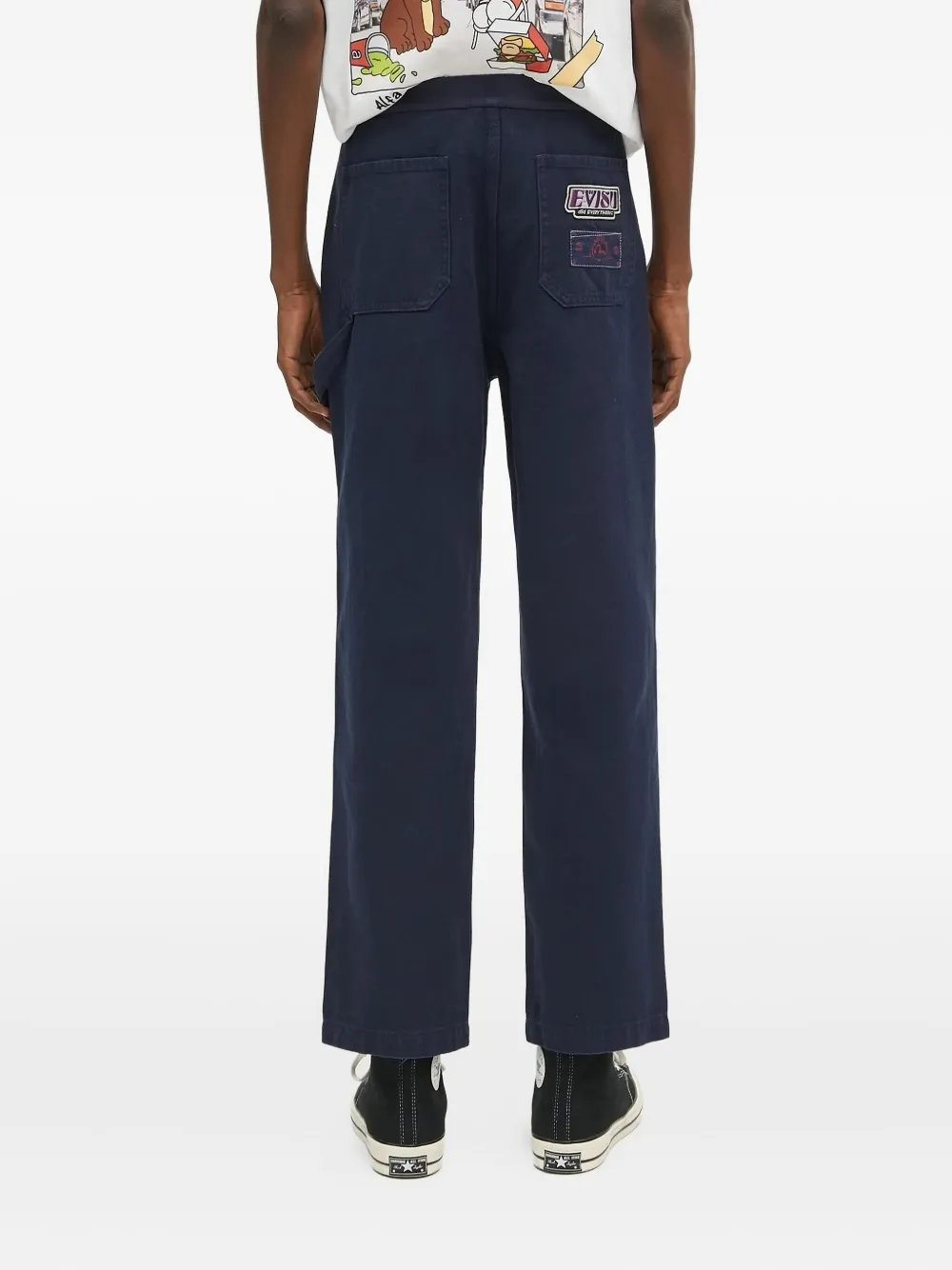 Evisu Patch Pocket Trousers In Blue