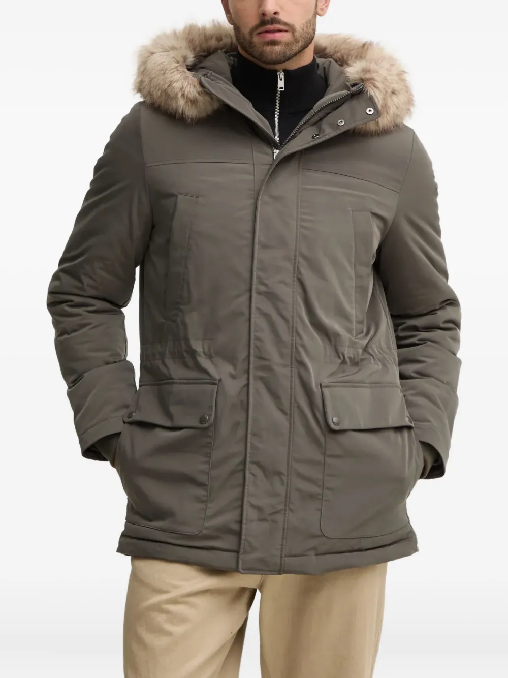 Geox Sanford Hooded Parka In Green