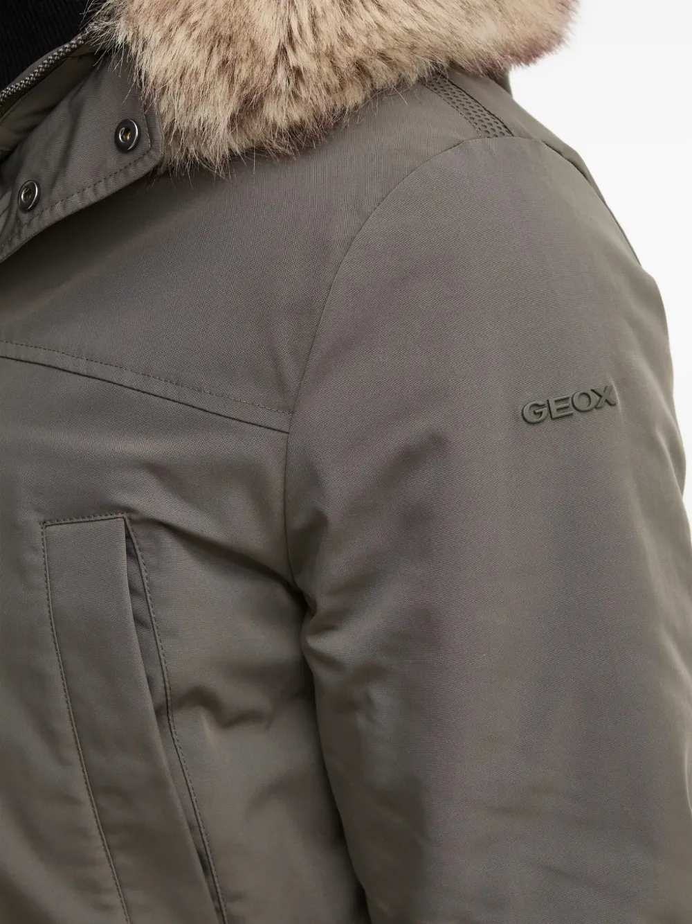 Geox Sanford Hooded Parka In Green