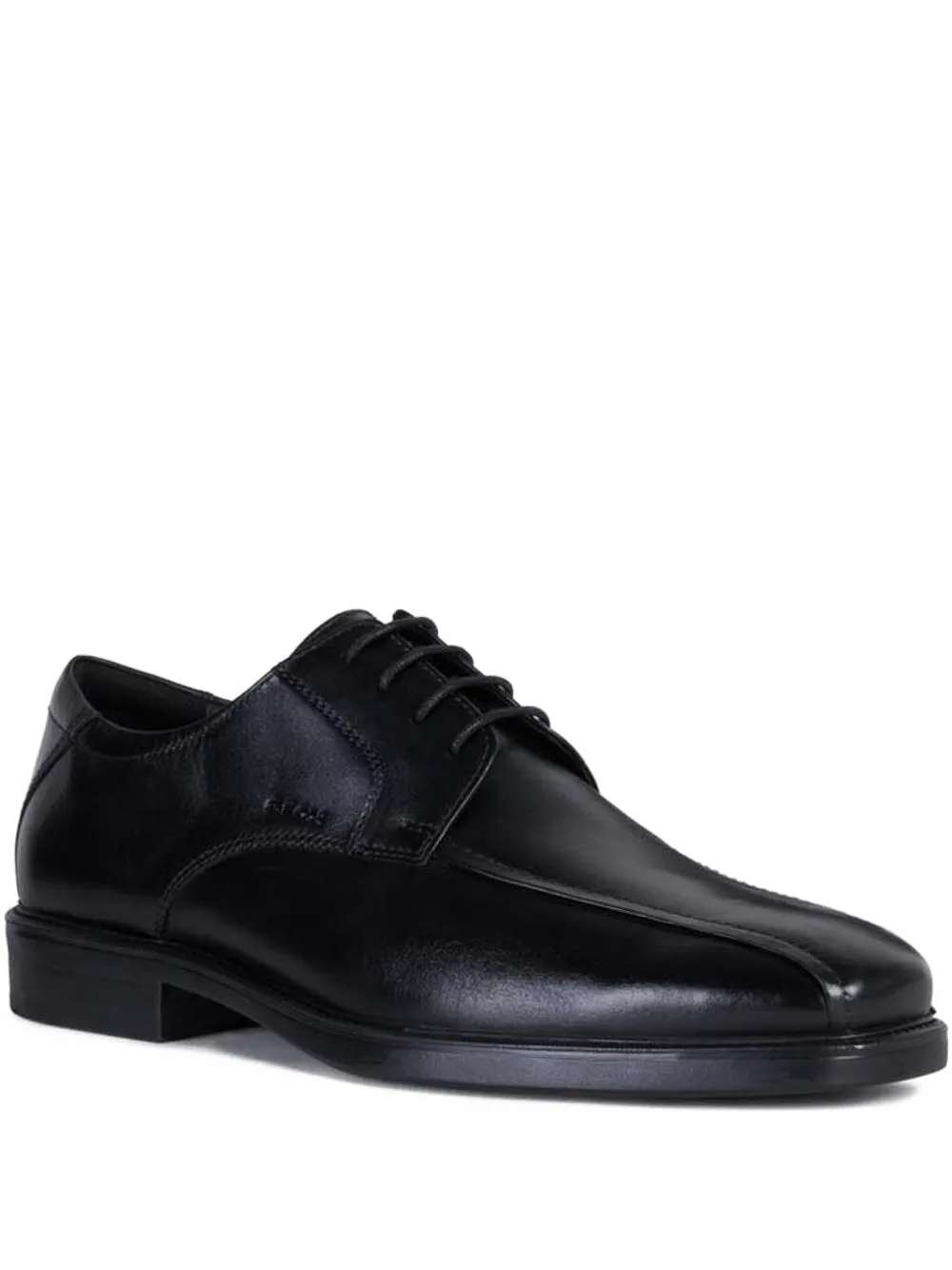 Geox leather lace-up shoes Black