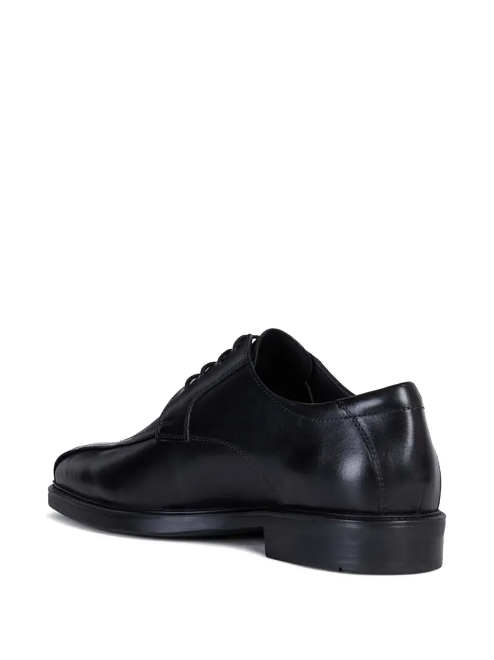 Geox leather lace-up shoes Black
