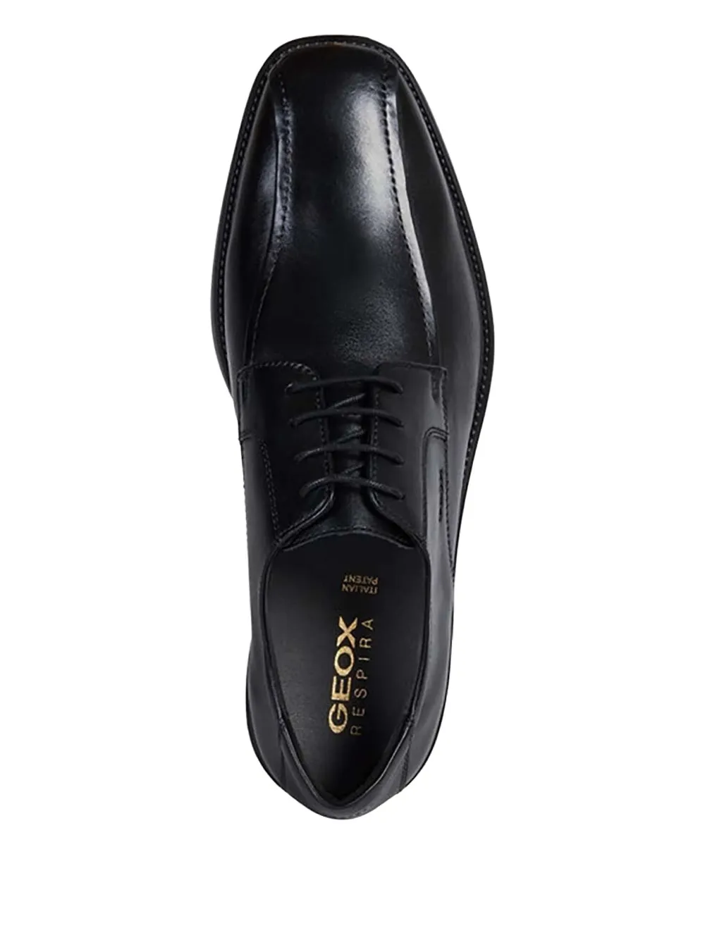 Geox leather lace-up shoes Black