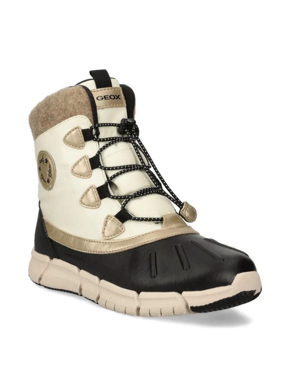Geox lace-up padded snow boots Neutrals
