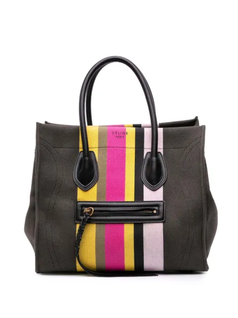 Céline Pre-Owned 2015 Medium Canvas Striped Phantom Luggage tote bag