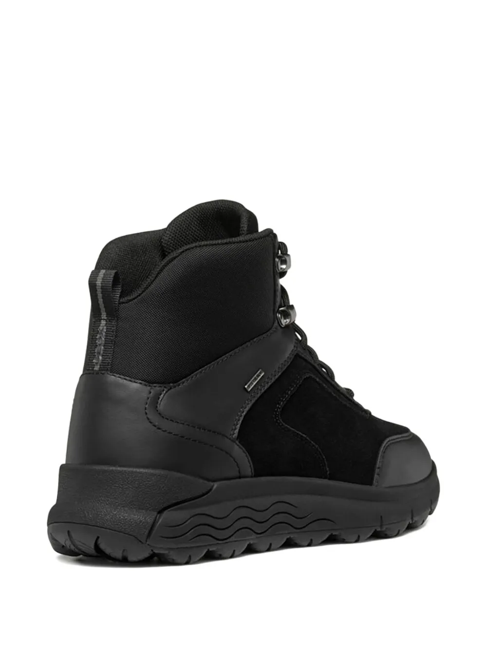 Geox lace-up suede leather sneakers - Zwart