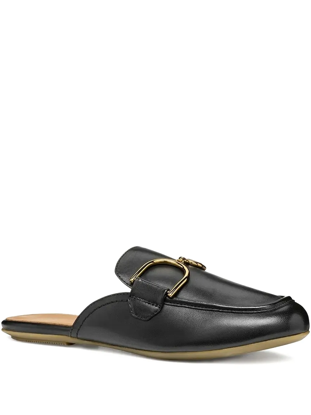 Geox Leather Flat Pumps In Black