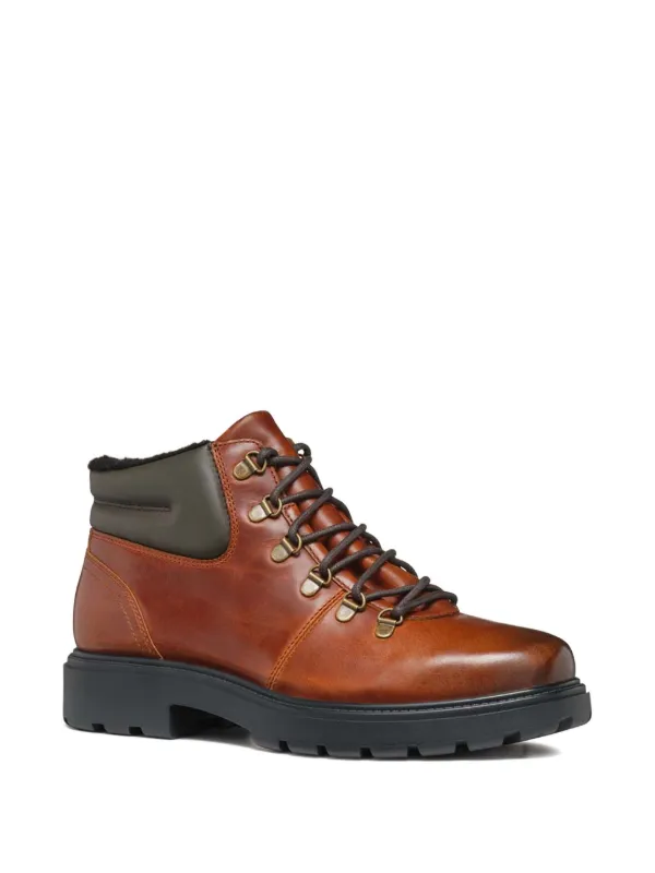 Geox lace-up Leather Boots | Brown | FARFETCH MY display picture 3