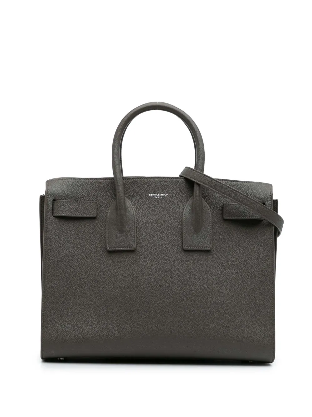 Saint Laurent Pre-Owned 2016 Small Grained Calfskin Sac de Jour satchel | Grey | Image 1
