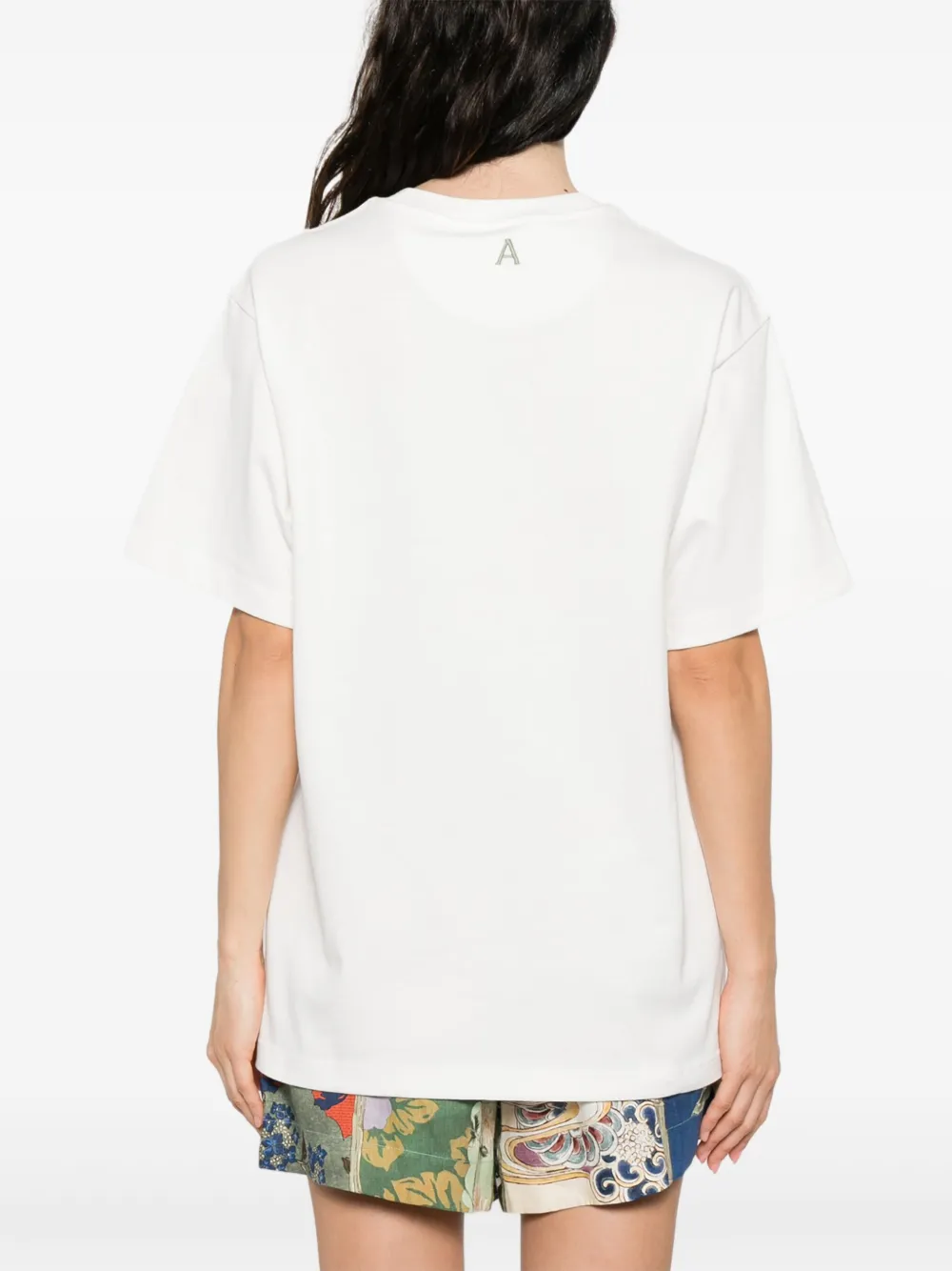 ALEMAIS T-shirt met grafische print Wit