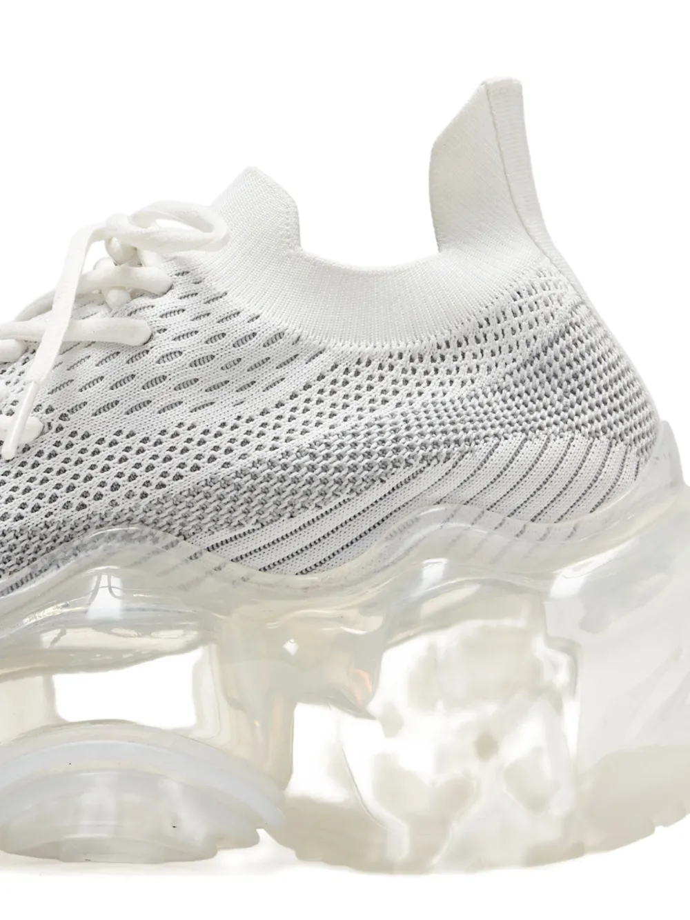 Grounds Moopie Knit-upper Bubble Sole Sneakers In White
