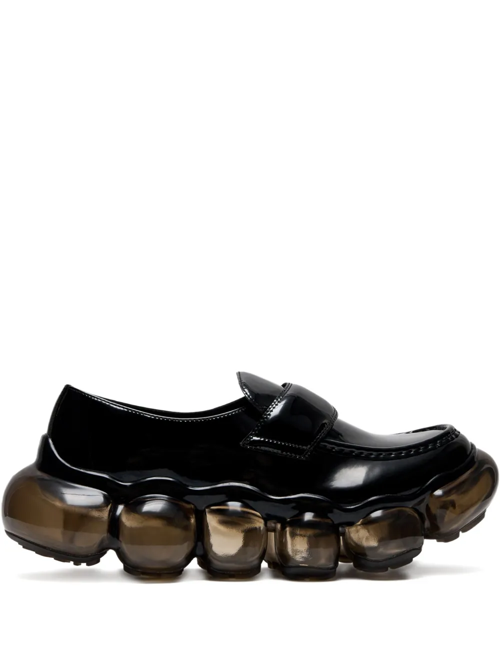 GROUNDS patent-leather loafers | Black | Image 1