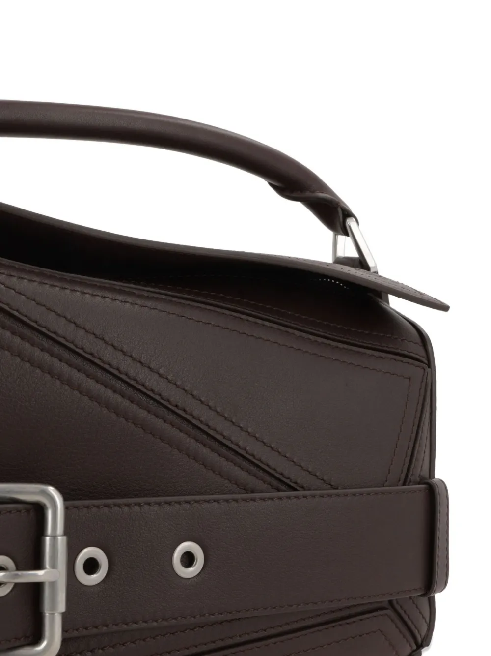 LOEWE Puzzle shopper met vlakken en ceintuur Bruin