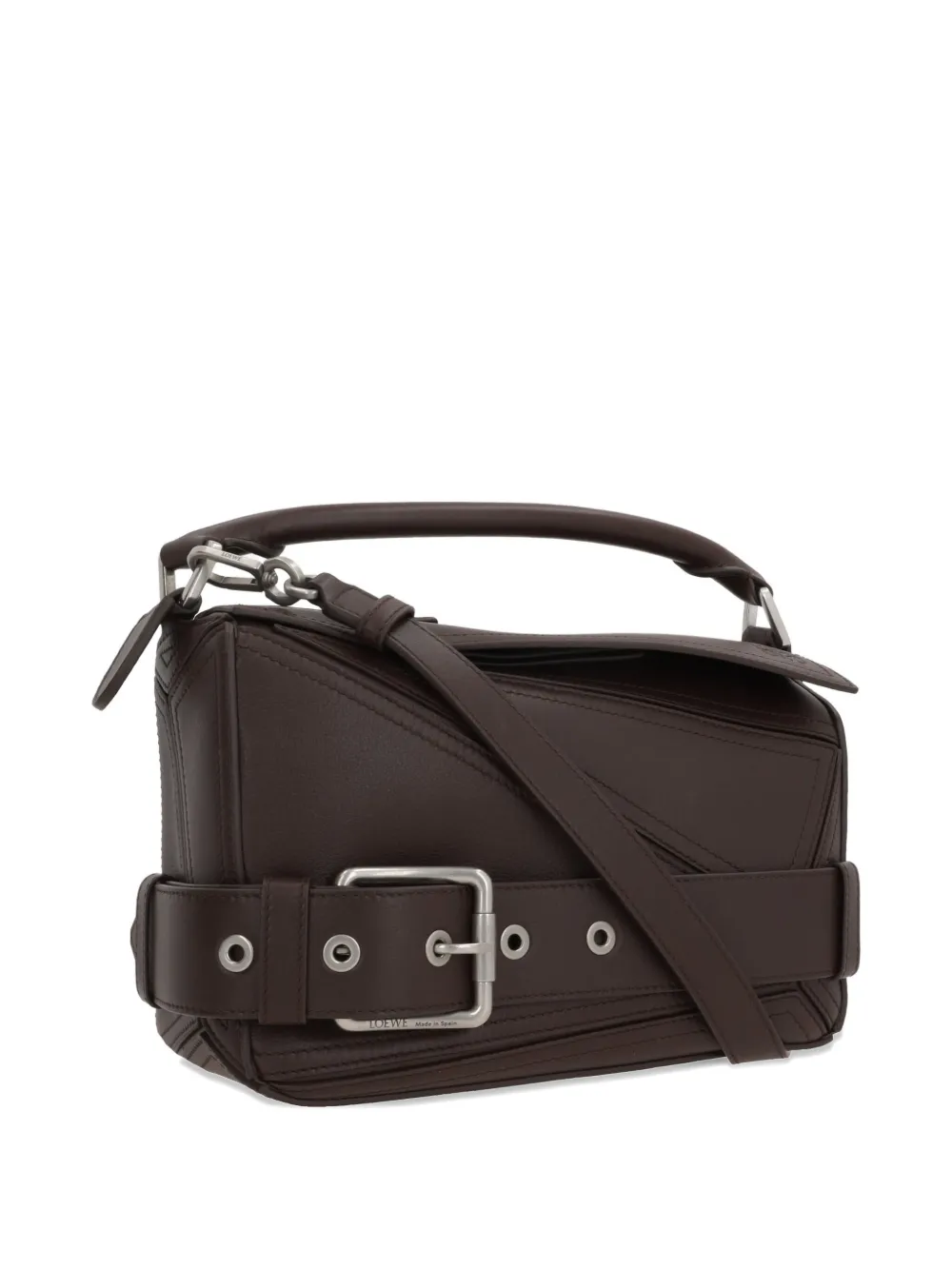 LOEWE Puzzle shopper met vlakken en ceintuur Bruin