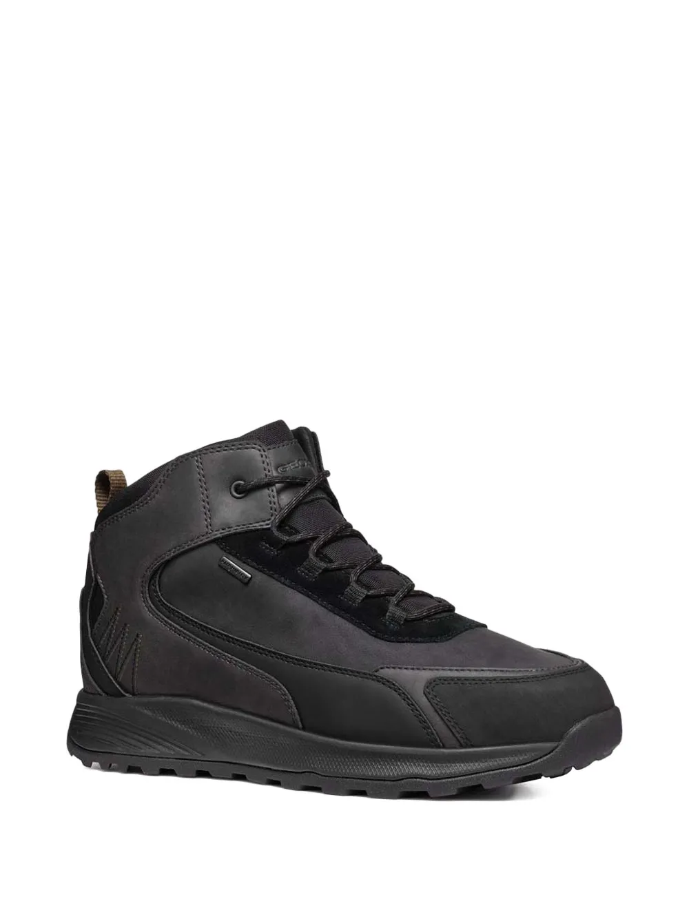 Geox Terrestre B leren sneakers Zwart