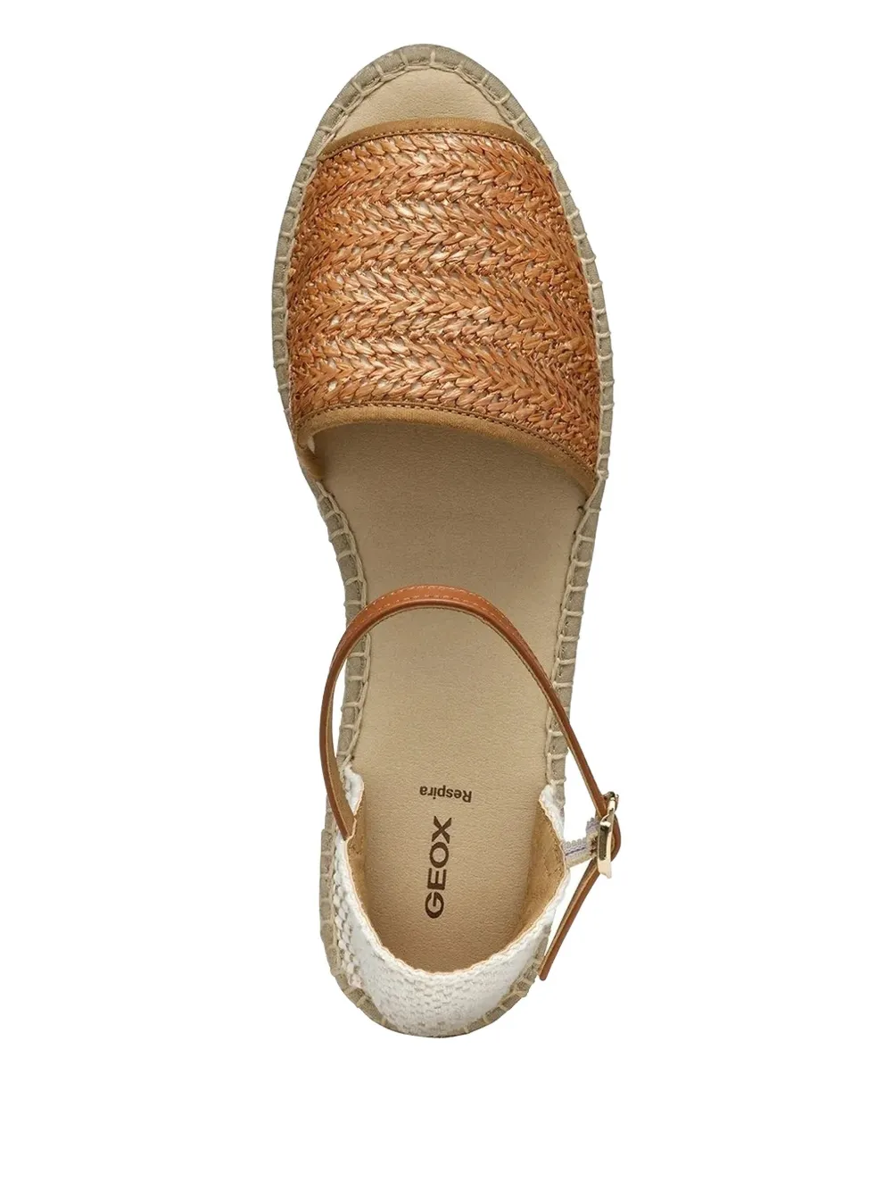 Geox Woven Ankle-strap Espadrilles In Brown