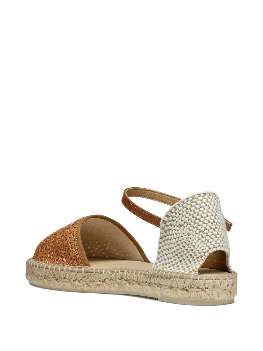Geox Woven Ankle-strap Espadrilles In Brown