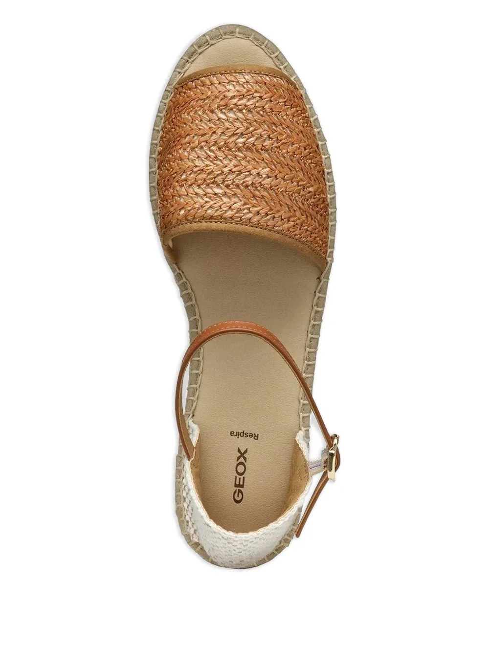Geox Geweven espadrilles met enkelbandje Bruin