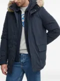 Geox drawstring-waist hooded jacket - Blue