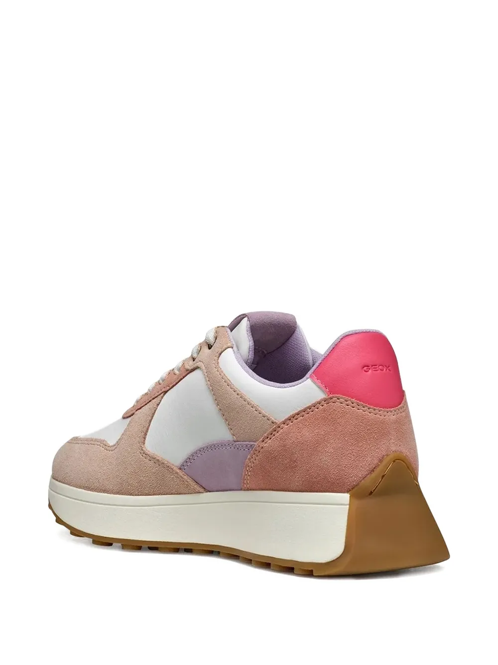 Geox Amabel panelled lace-up sneakers Neutrals