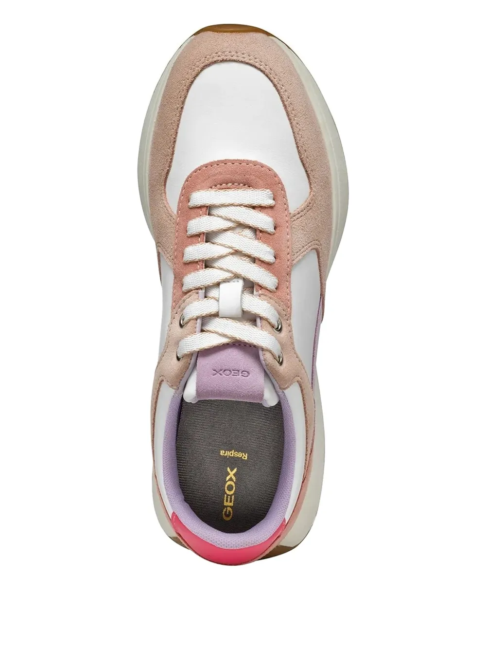 Geox Amabel panelled lace-up sneakers Neutrals