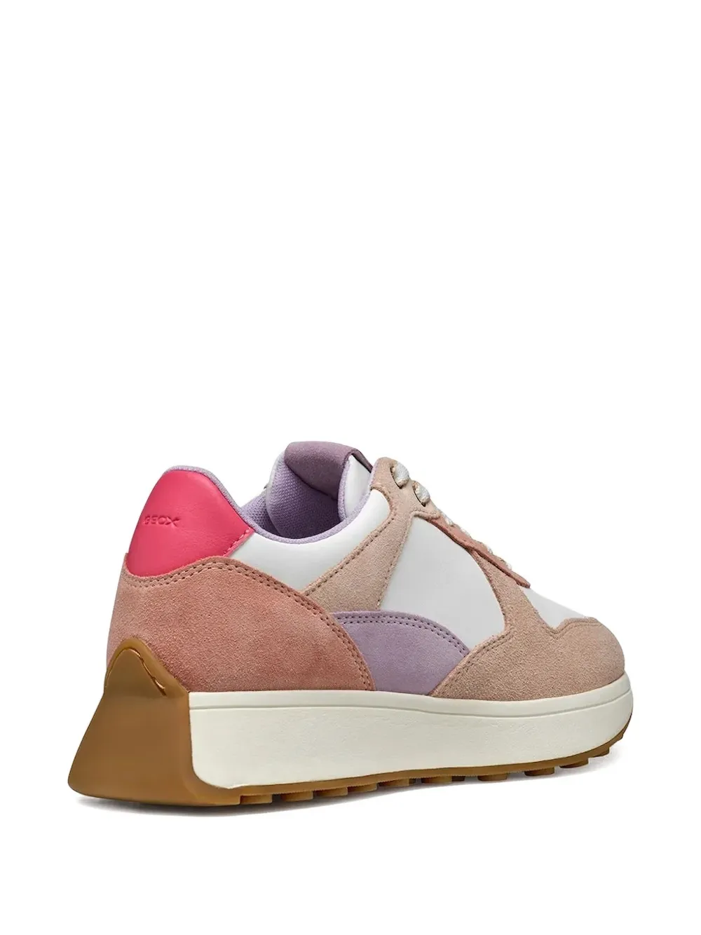 Geox Amabel panelled lace-up sneakers Neutrals