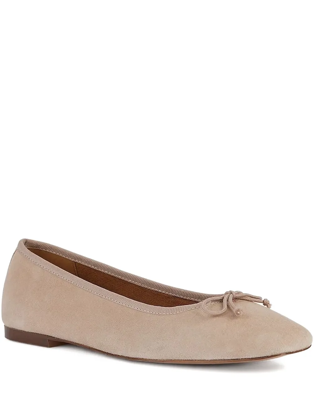 Geox Suede Ballet Flats In Neutral