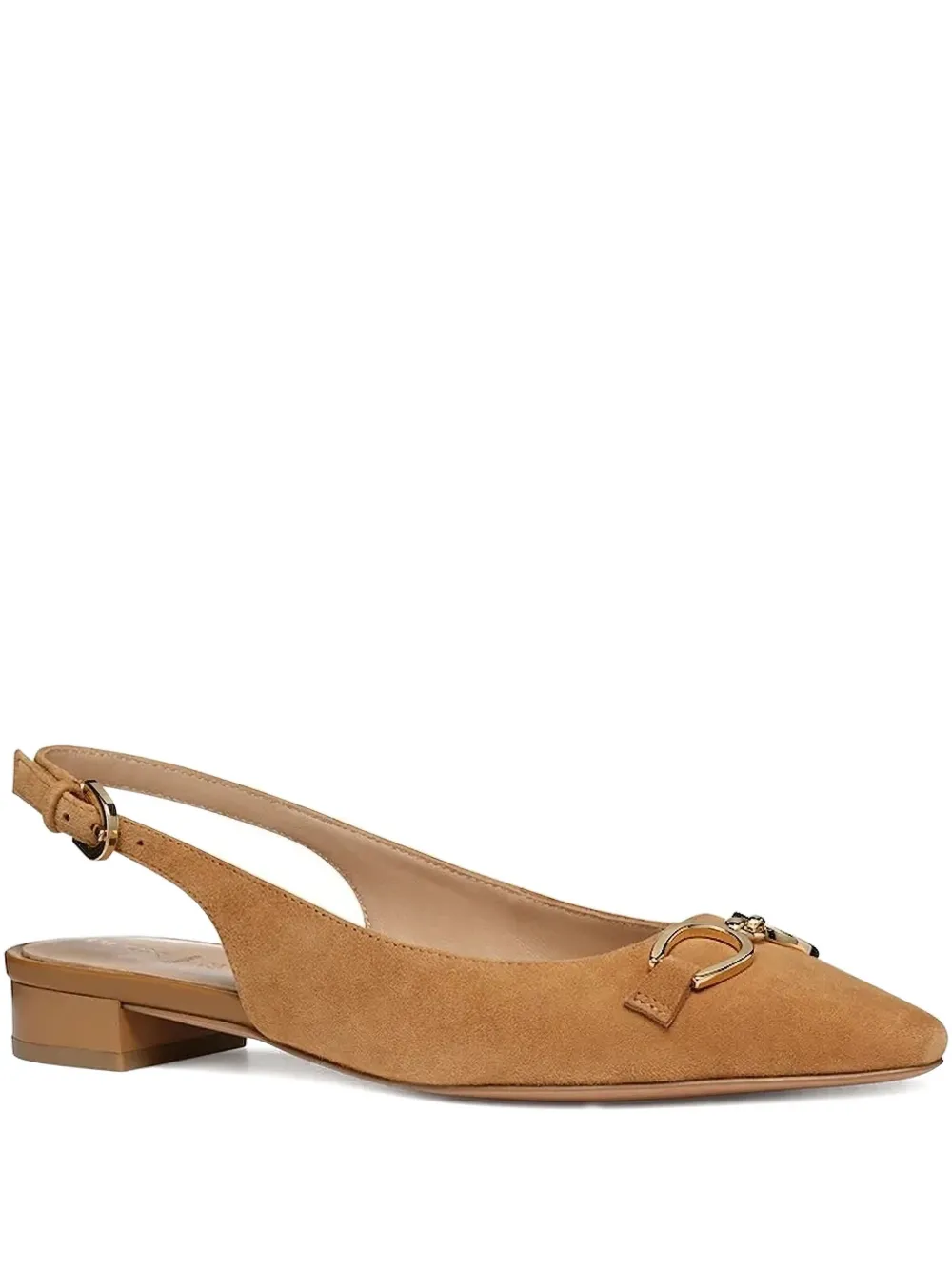Geox Giselda15 Slingback Buckle Ballet Flats In Brown