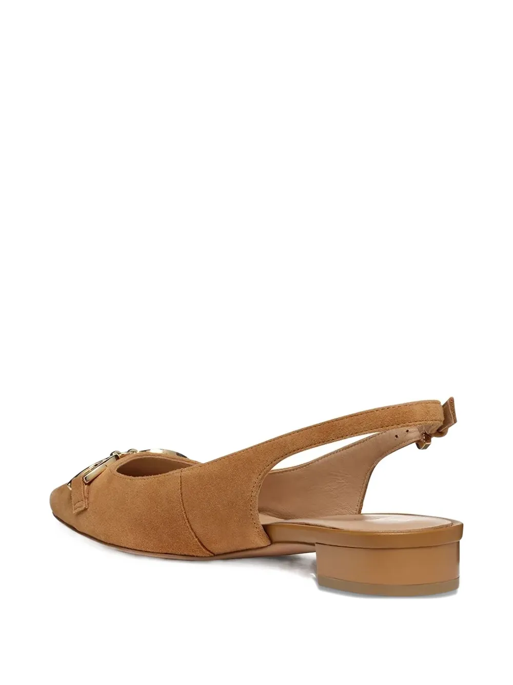 Geox Giselda15 Slingback Buckle Ballet Flats In Brown