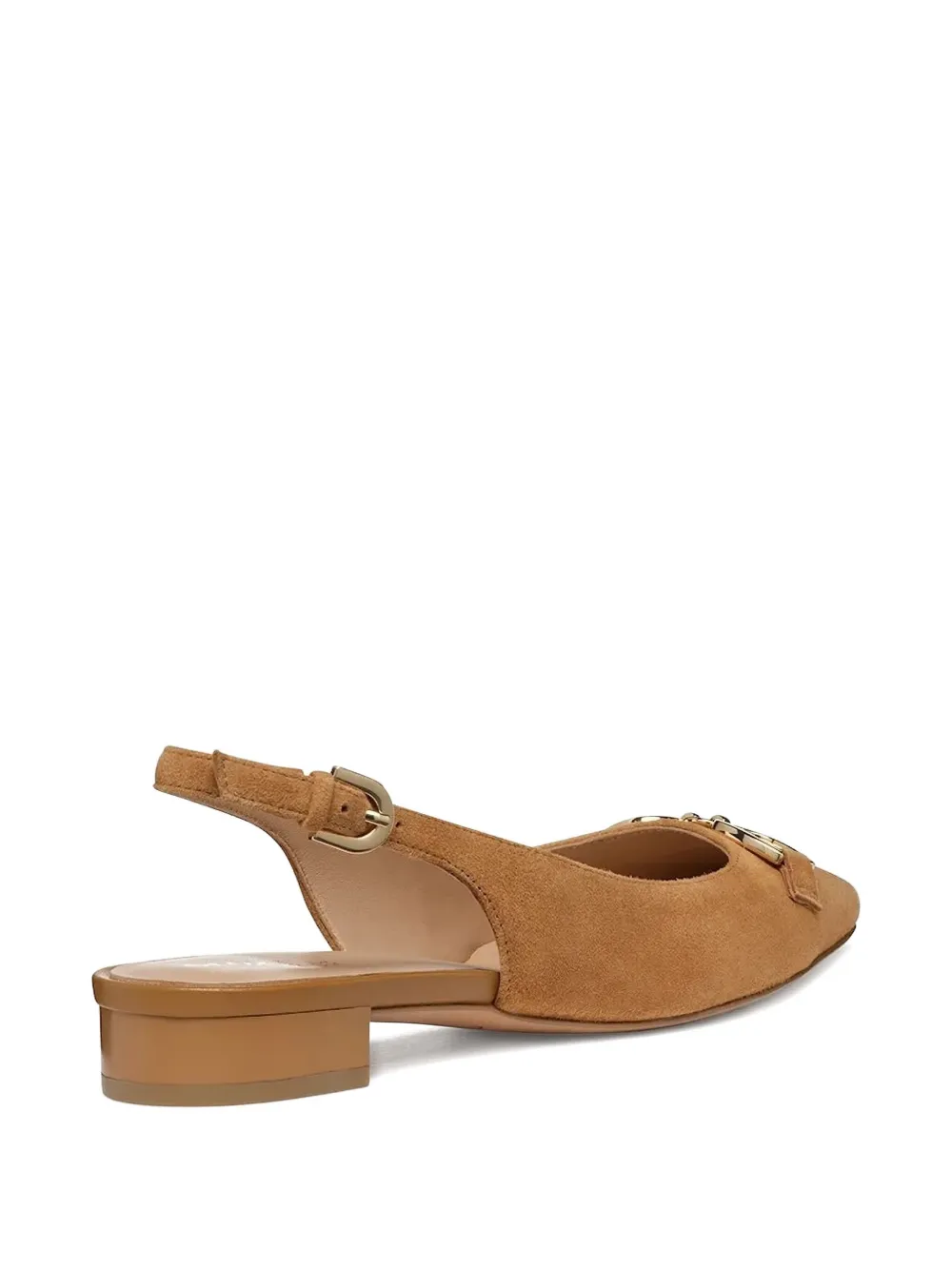 Geox Giselda15 Slingback Buckle Ballet Flats In Brown