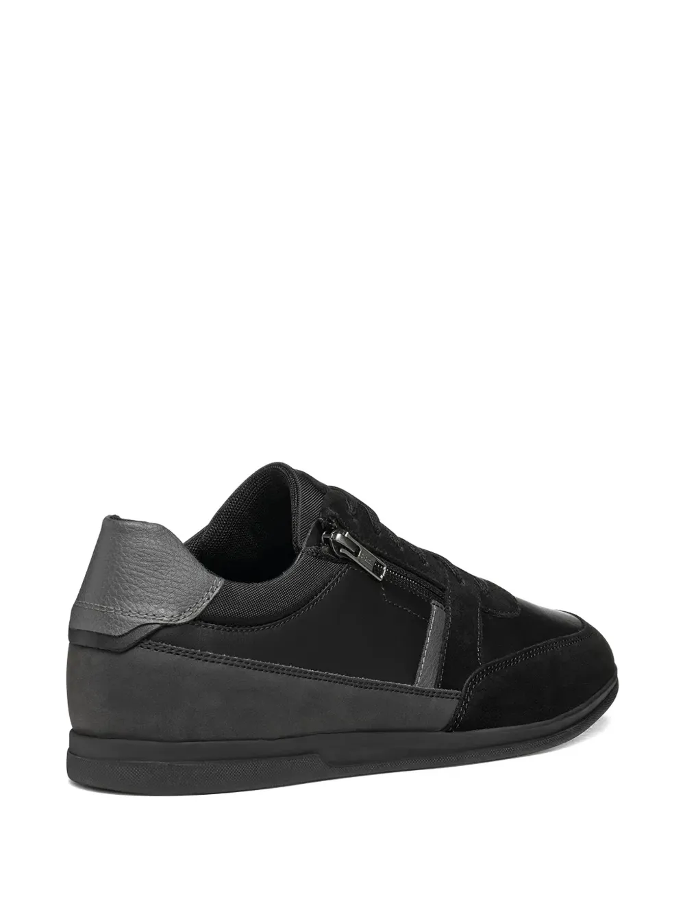 Geox Renan zip-detail suede sneakers Black